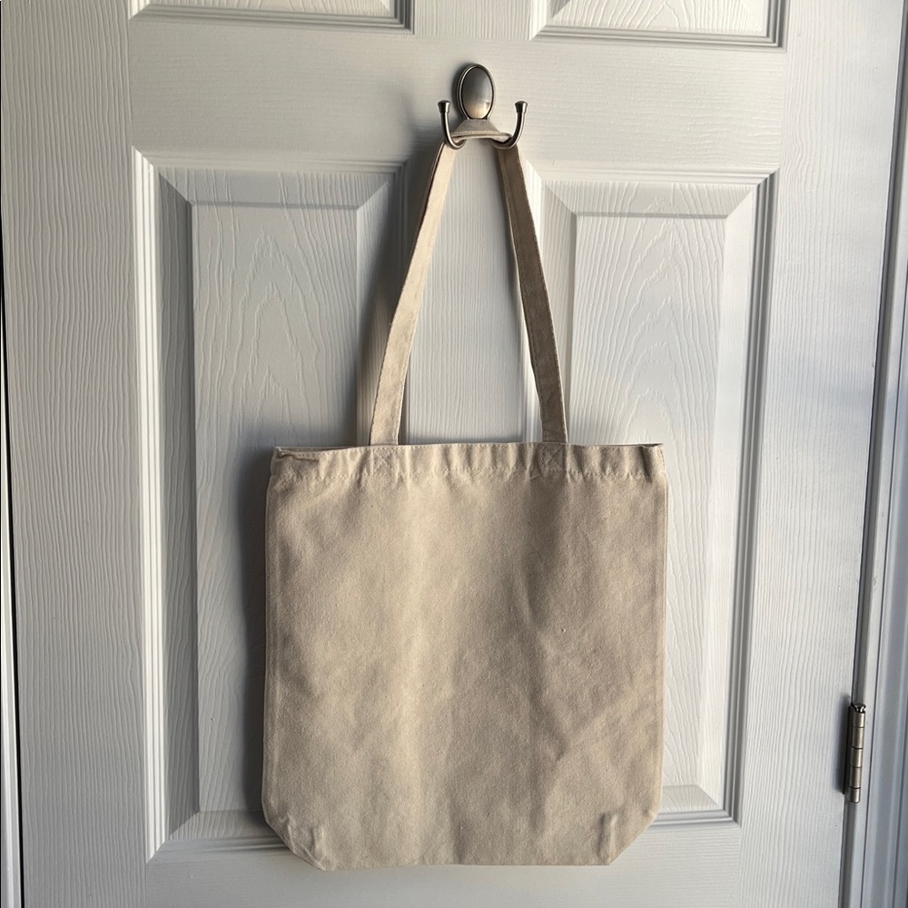 Canvas Tote Bag with Mushroom Design - Picture 2 of 7